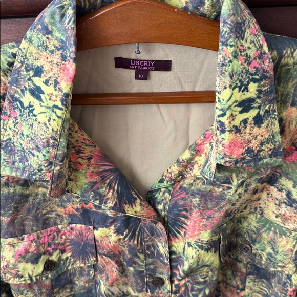 Boho Liberty Art Fabrics Shirt Dress All Cotton - Picture 2 of 7